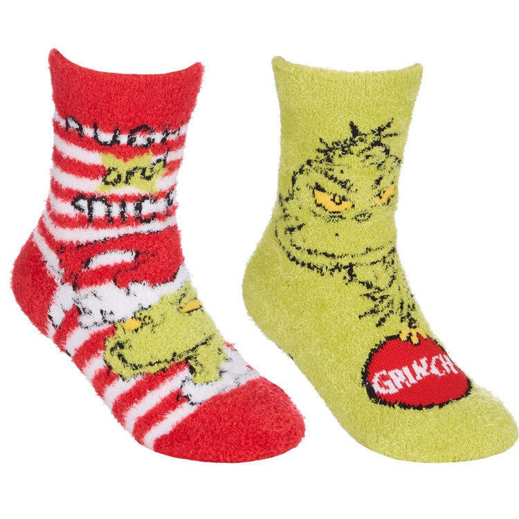 Picture of 42B835 CHILDREN COTTON CHRISTMAS GRINCH 3 PACK WITH GRIPPERS